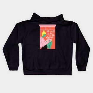 The world was hers Kids Hoodie